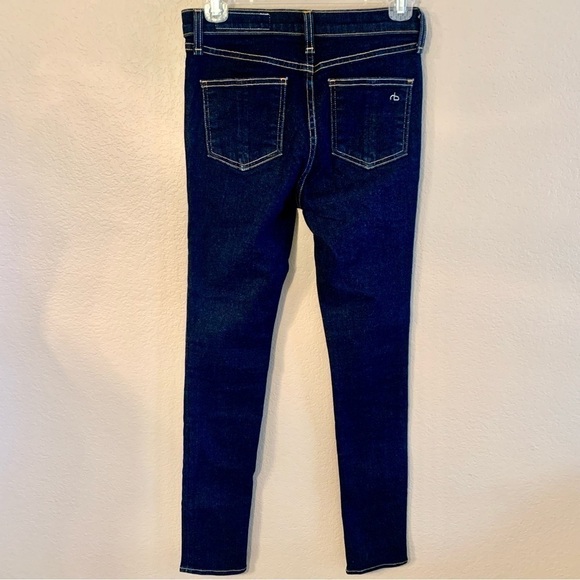 NEW Rag & Bone Jeans Sz 25 Harrow 10” Skinny 98% Cotton Dark Blue Denim - Picture 7 of 16